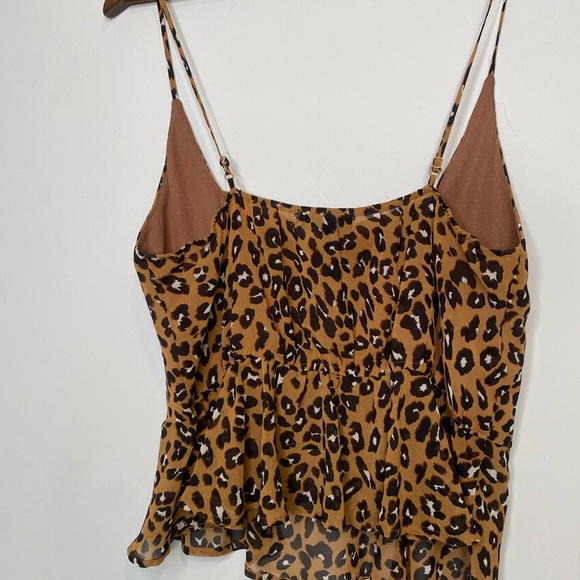Ash & Violet Leopard Print Spaghetti Strap Crop Top Chic - Picture 2 of 5